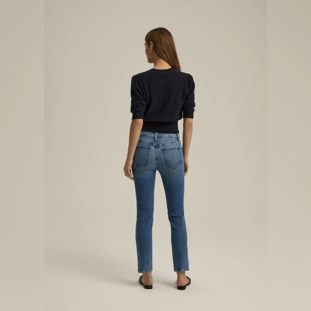 FAVORITE DAUGHTER Jeans High Rise Slim Straight Denim Size 25 NWT $198 MSRP NEW - Picture 6 of 17